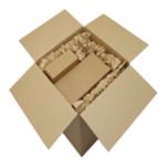 caja hecha con papel kraft